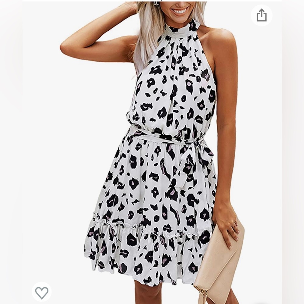 Floral high neck dress. New with tags